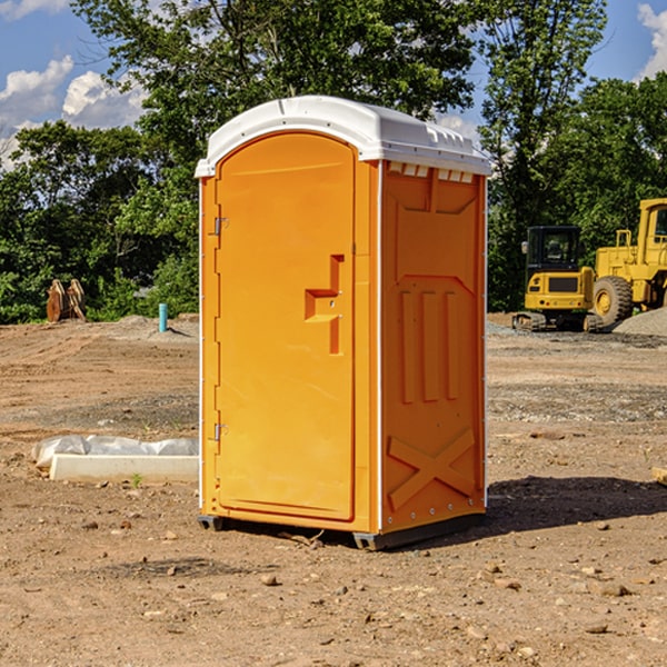 how often are the portable restrooms cleaned and serviced during a rental period in Elk Garden